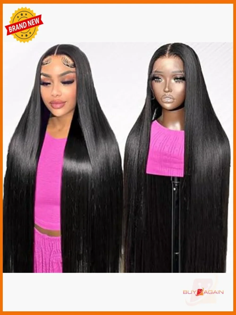 30 Inch 13x6 Lace Front Wig 100% Virgin Human Hair Pre Plucked HD Lace Natural